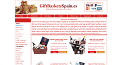 Desktop Screenshot of giftbasketsspain.es