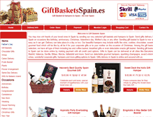 Tablet Screenshot of giftbasketsspain.es